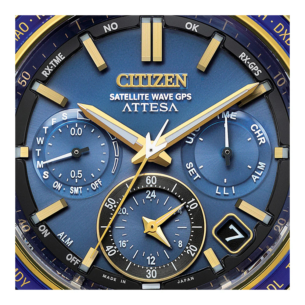 שעון יד לגבר ATTESA CITIZEN - שעון GPS לווייני טיטניום סולארי CICC405468L